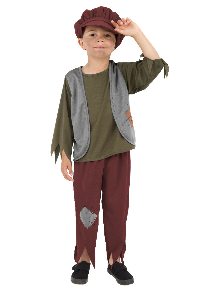 Victorian Poor Boy Costume, Green - 1