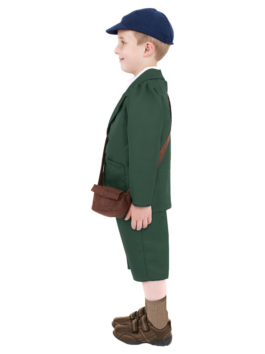 World War II Evacuee Boy Costume, Green - 4