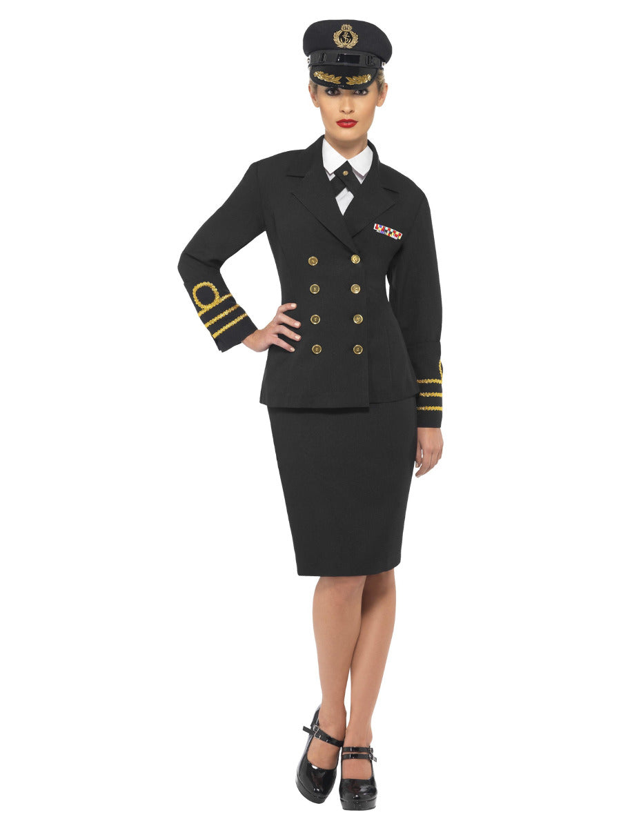 Navy Officer Costume, Black - 1