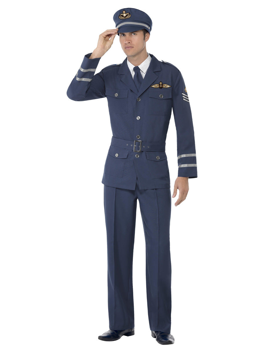 WW2 Air Force Captain Costume, Blue - 1