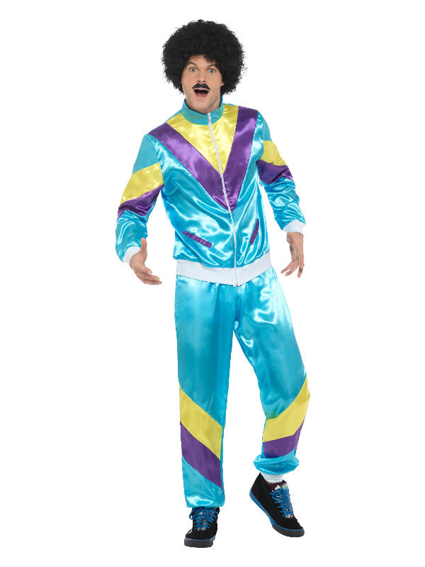 80s Height of Fashion Shell Suit Costume, Blue - 2