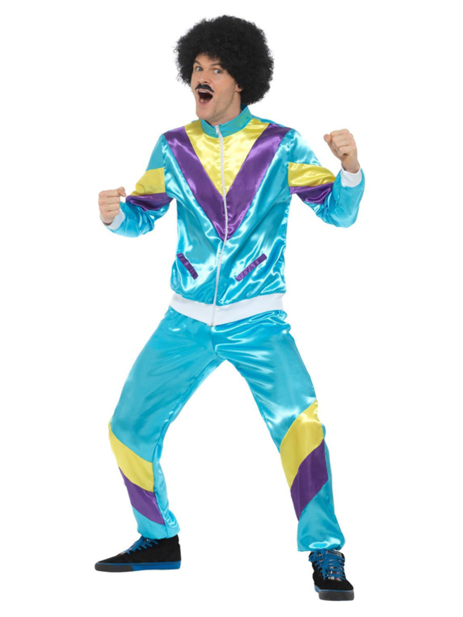 80s Height of Fashion Shell Suit Costume, Blue - 5