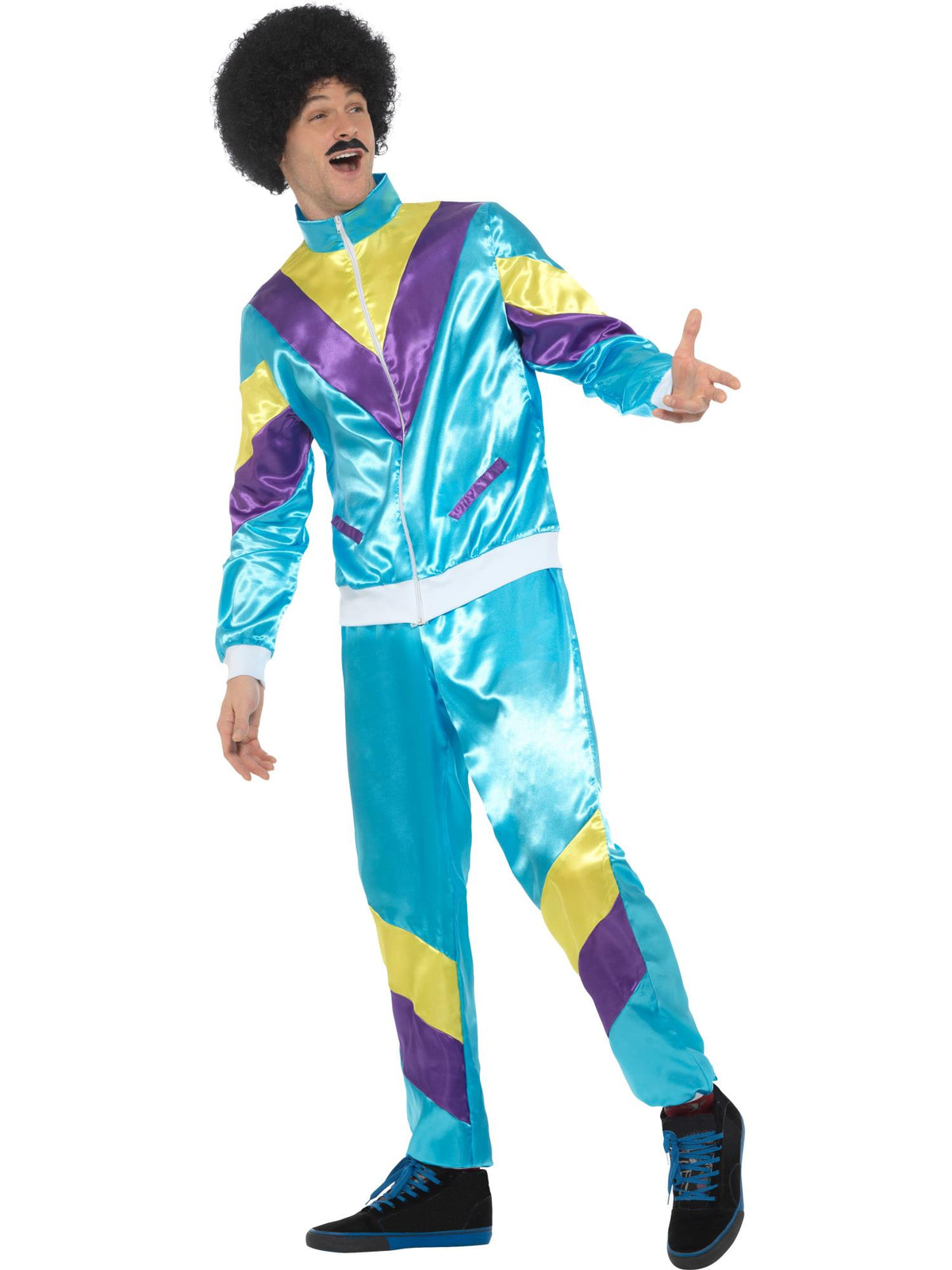80s Height of Fashion Shell Suit Costume, Blue 3