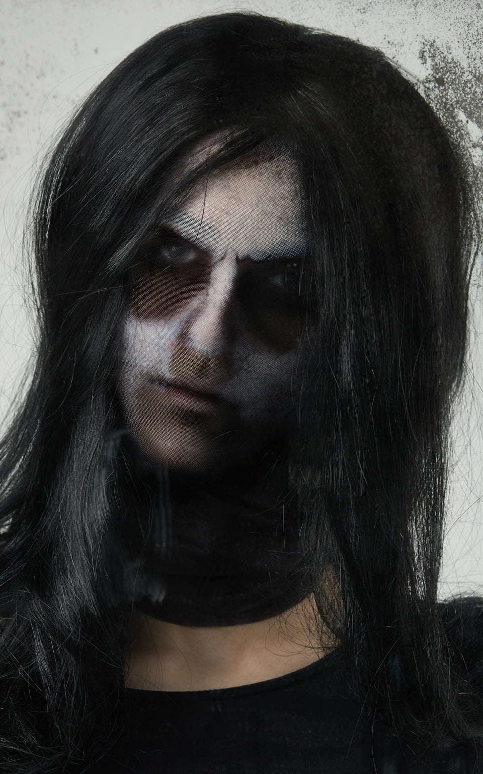 Ghost Mask with Wig