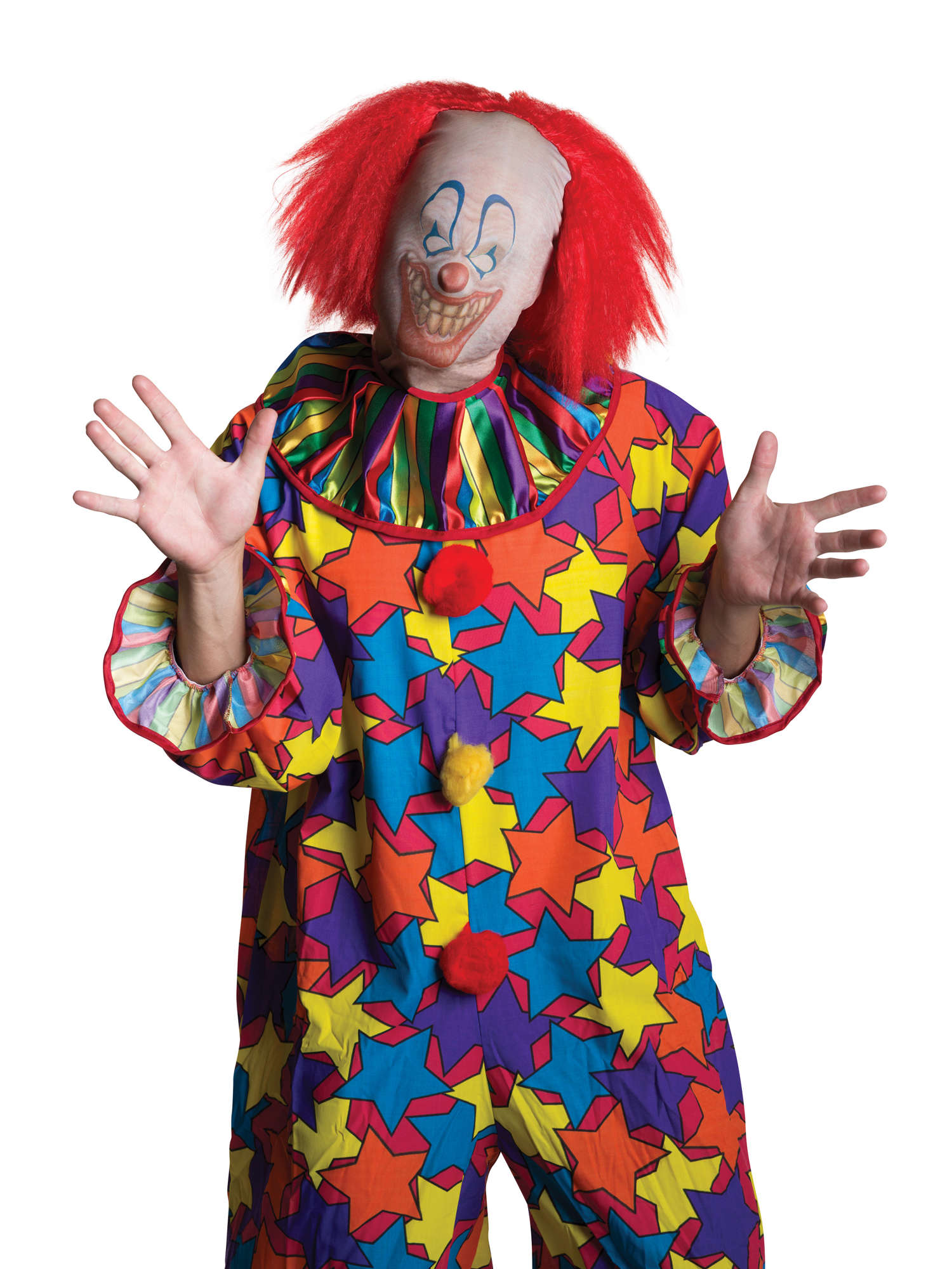 SCARY CLOWN MASK W/WIG