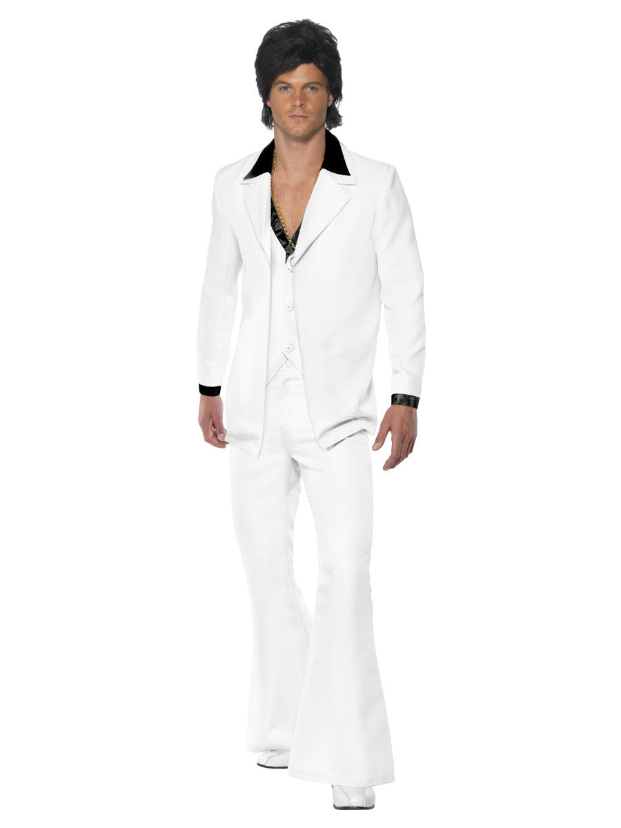 70s Suit Costume, White - 1