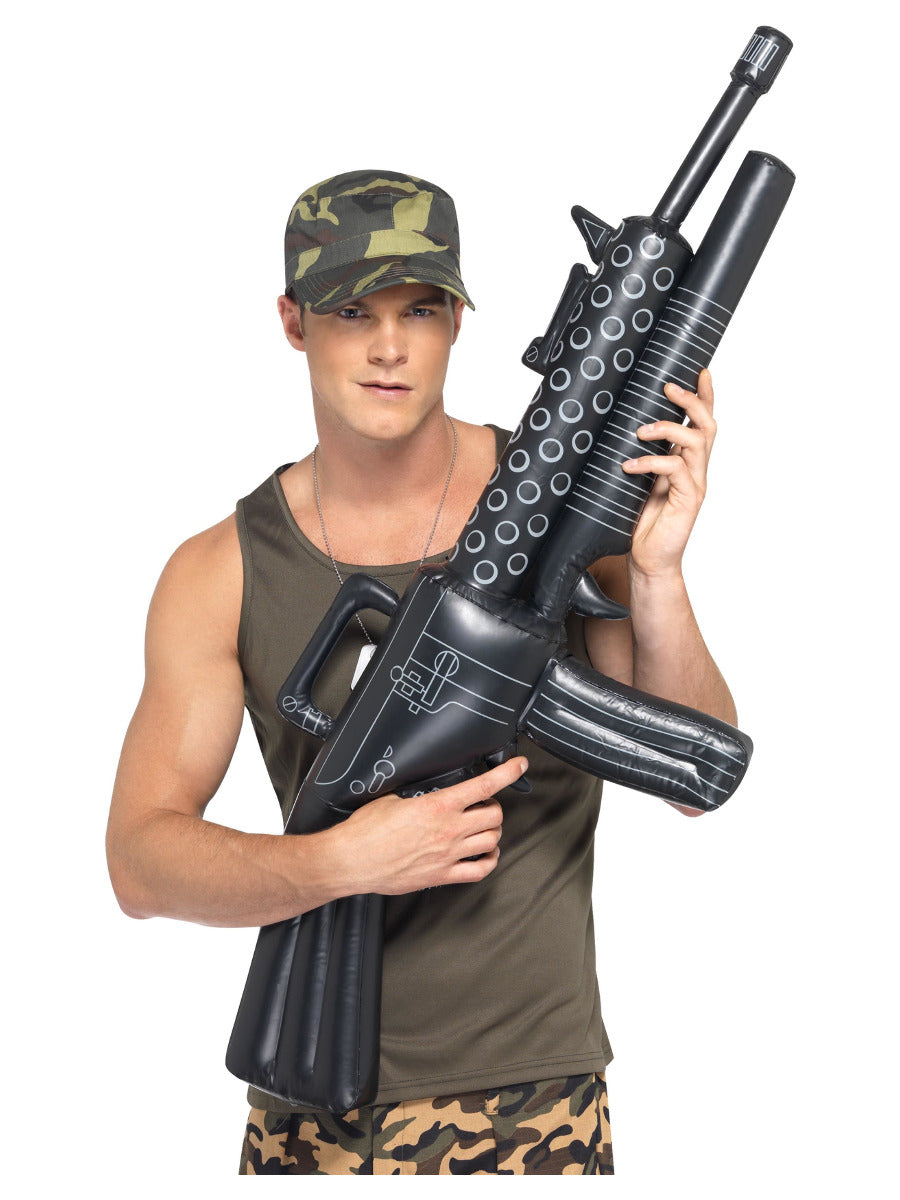 Inflatable Machine Gun, Black - 1