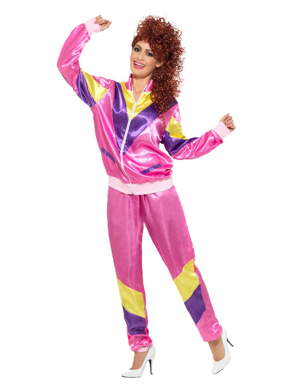 80s Height of Fashion Shell Suit Costume, Pink - 2