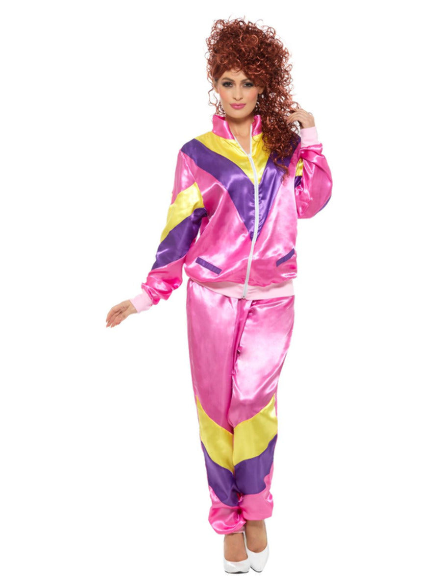 80s Height of Fashion Shell Suit Costume, Pink - 5