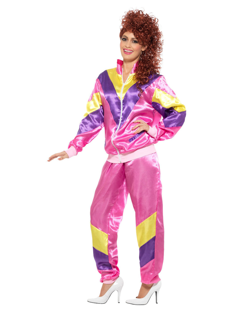 80s Height of Fashion Shell Suit Costume, Pink - 4