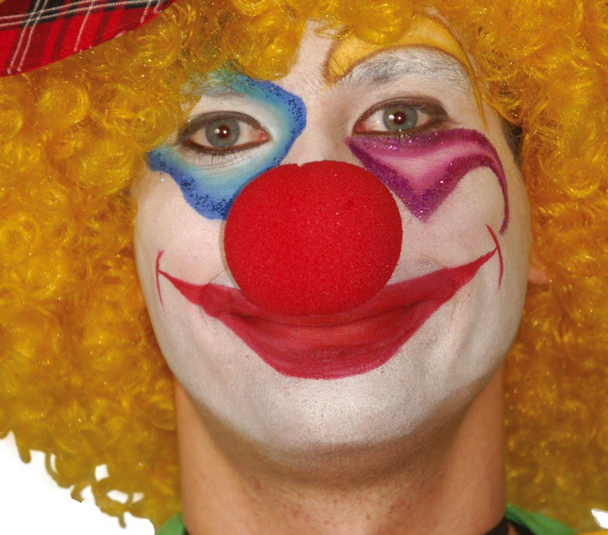 RED FOAM RUBBER CLOWN NOSE, 5 CM