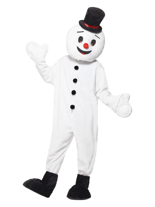Snowman Mascot Costume, White - 2