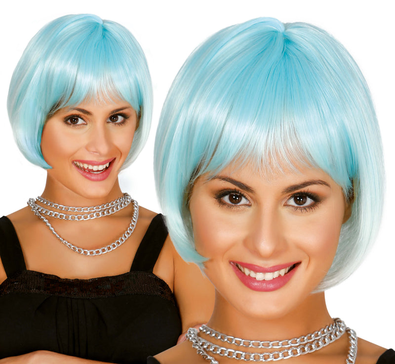 TURQUOISE BOB WIG (BOX CONTAINER) HQ