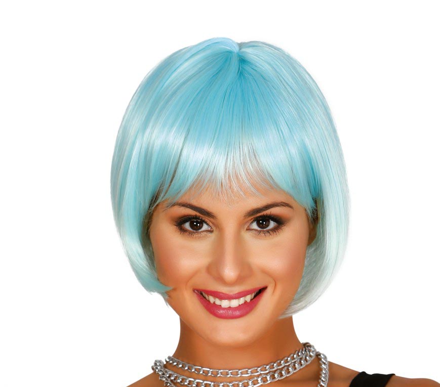 TURQUOISE BOB WIG (BOX CONTAINER) HQ