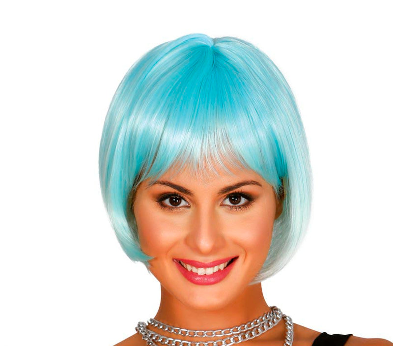 TURQUOISE BOB WIG (BOX CONTAINER) HQ