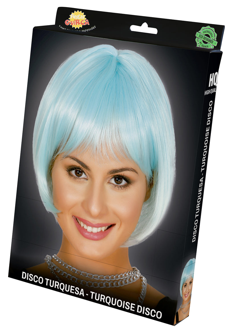 TURQUOISE BOB WIG (BOX CONTAINER) HQ