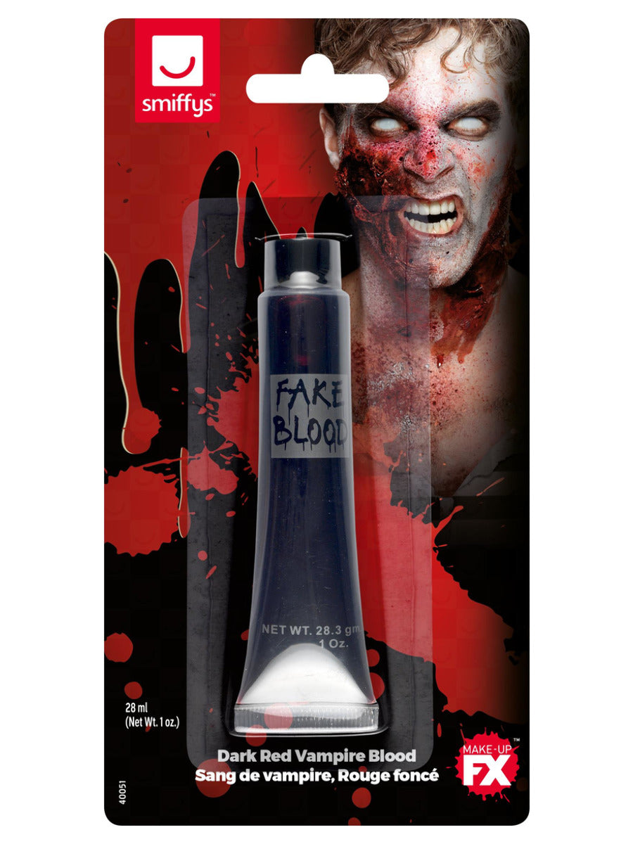 Smiffys Make-Up FX, Vampire Gel Blood, Dark Red - 3