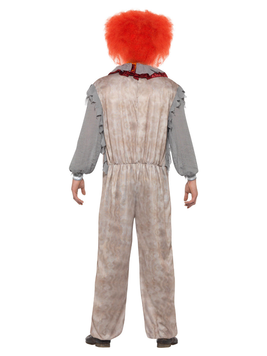 Vintage Clown Costume, Grey & Red - 3