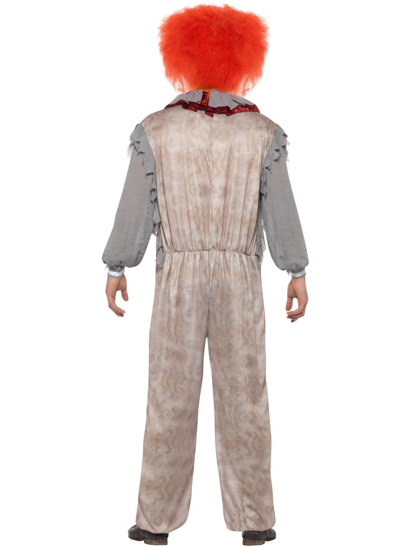 Vintage Clown Costume, Grey & Red 2