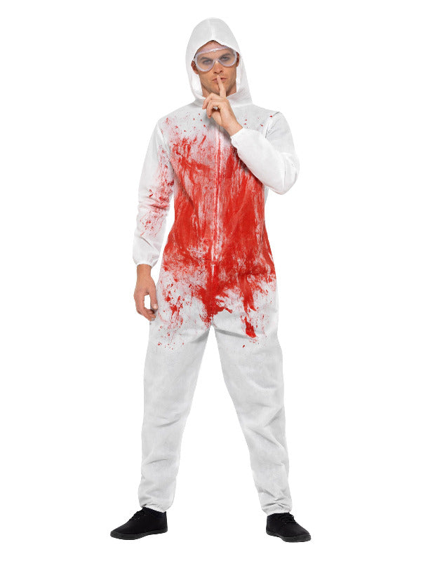 Bloody Forensic Overall Costume, Red - 2