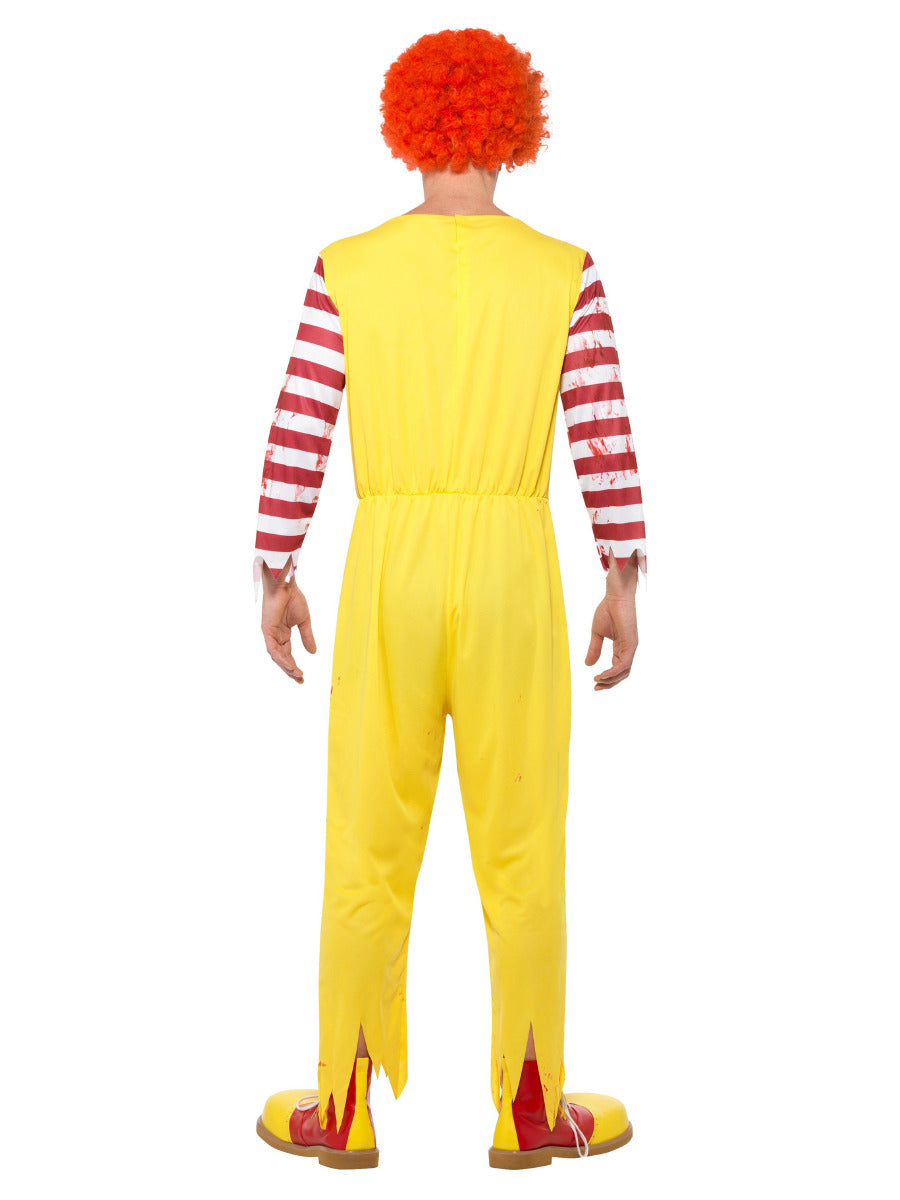 Kreepy Killer Clown Costume, Yellow & Red - 3