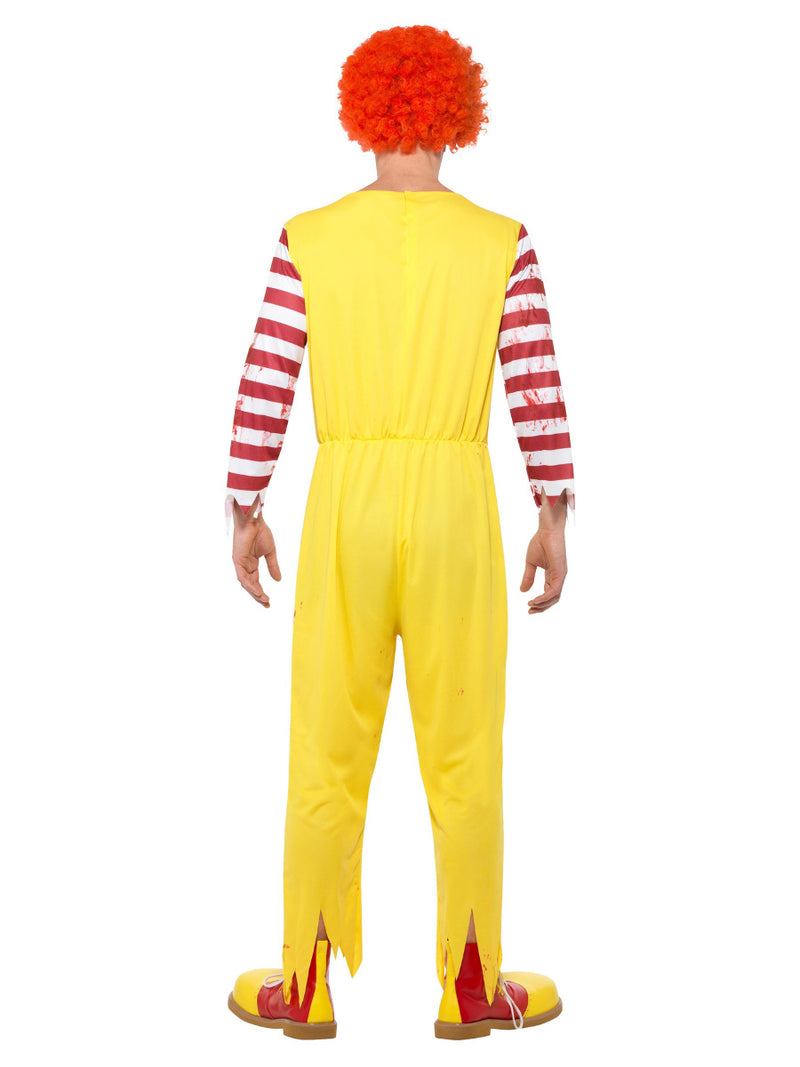 Kreepy Killer Clown Costume, Yellow & Red - 3