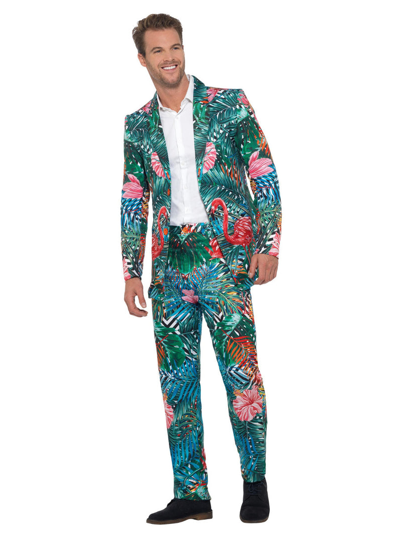 Hawaiian Tropical Flamingo Suit, Multi-Coloured - 1
