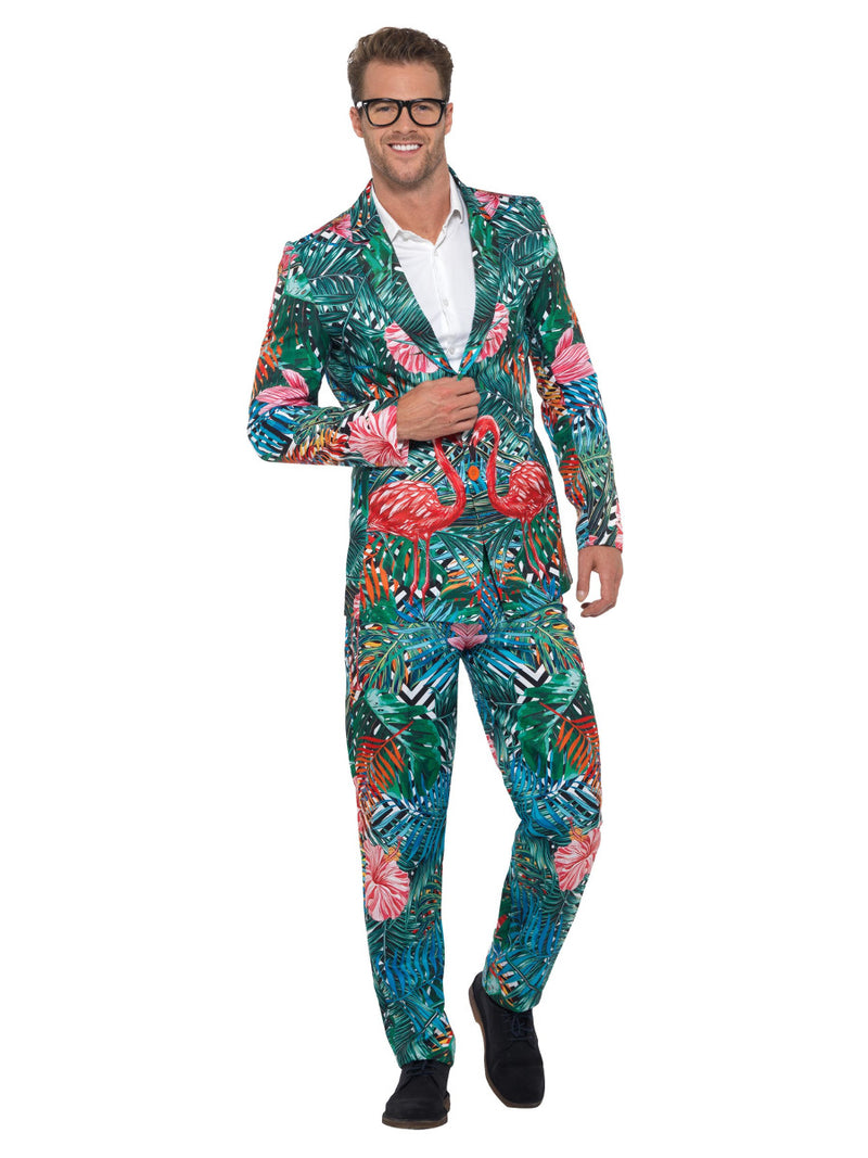 Hawaiian Tropical Flamingo Suit, Multi-Coloured - 5