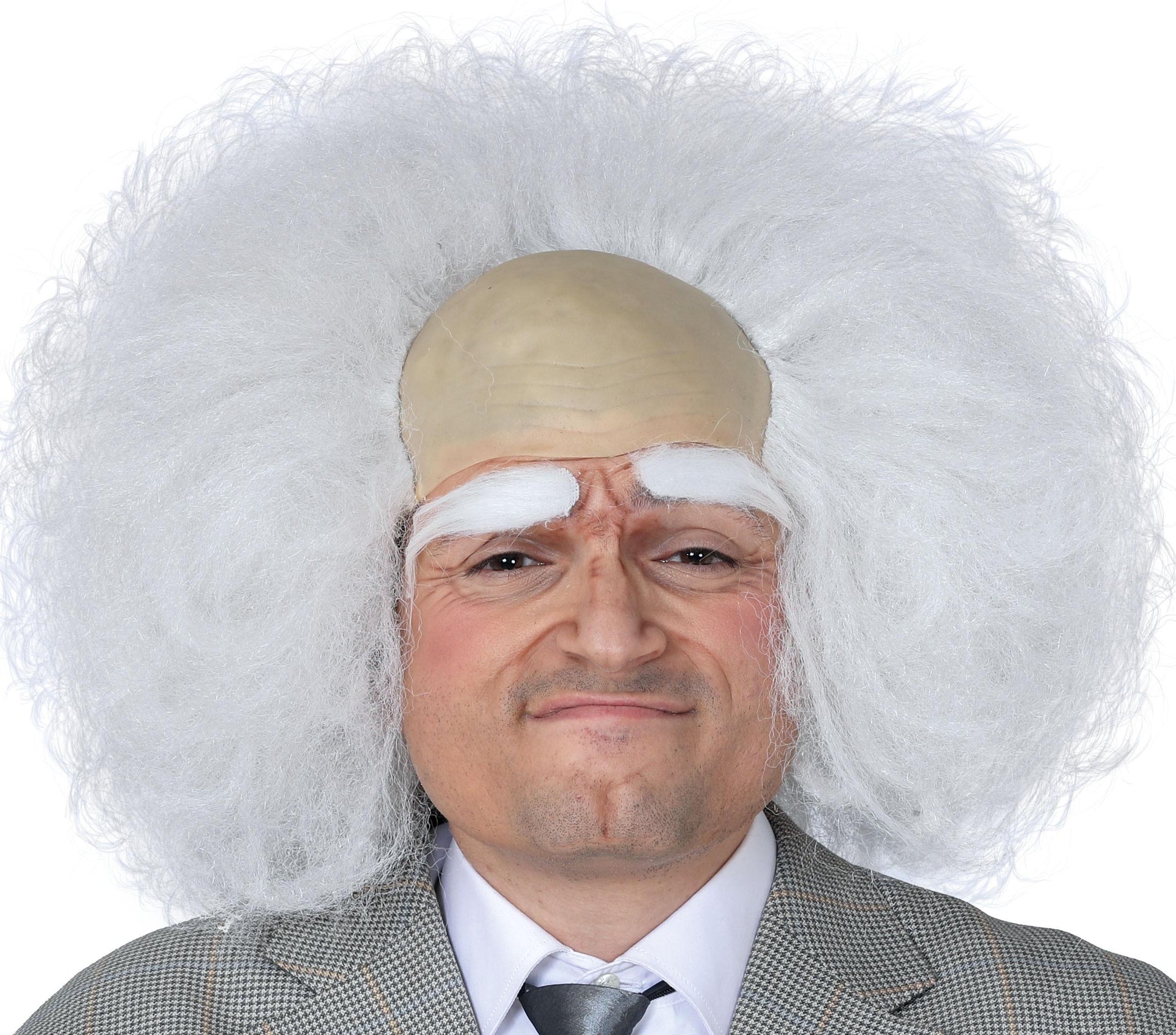 WHITE BALD WIG IN BOX