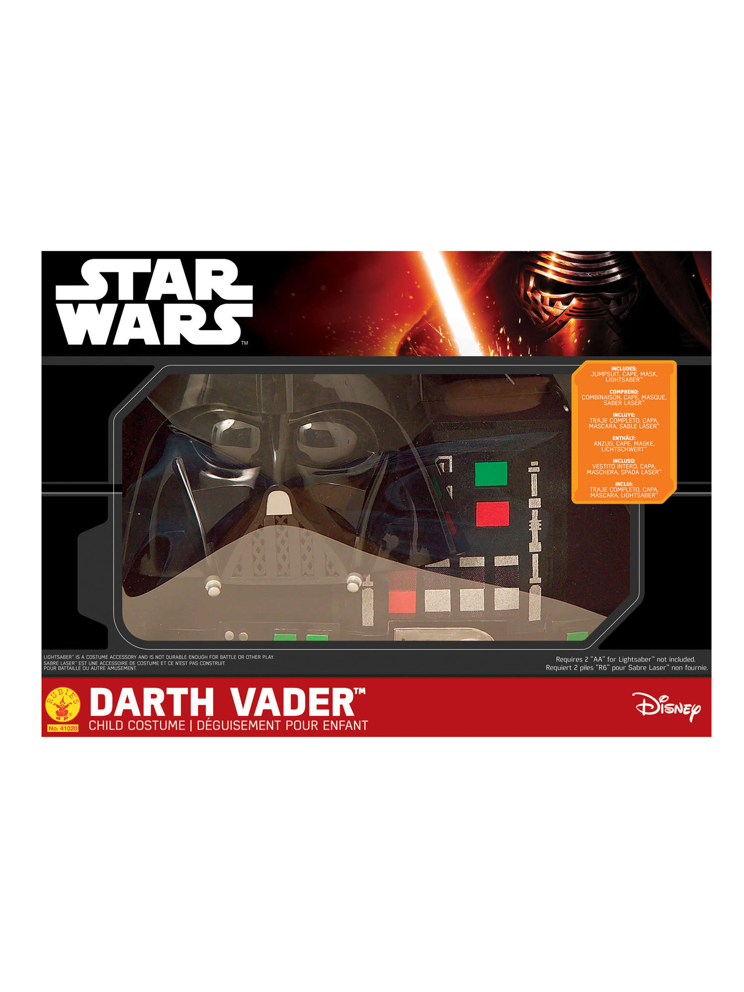 DARTH VADER BOXED COSTUME - SIZE L