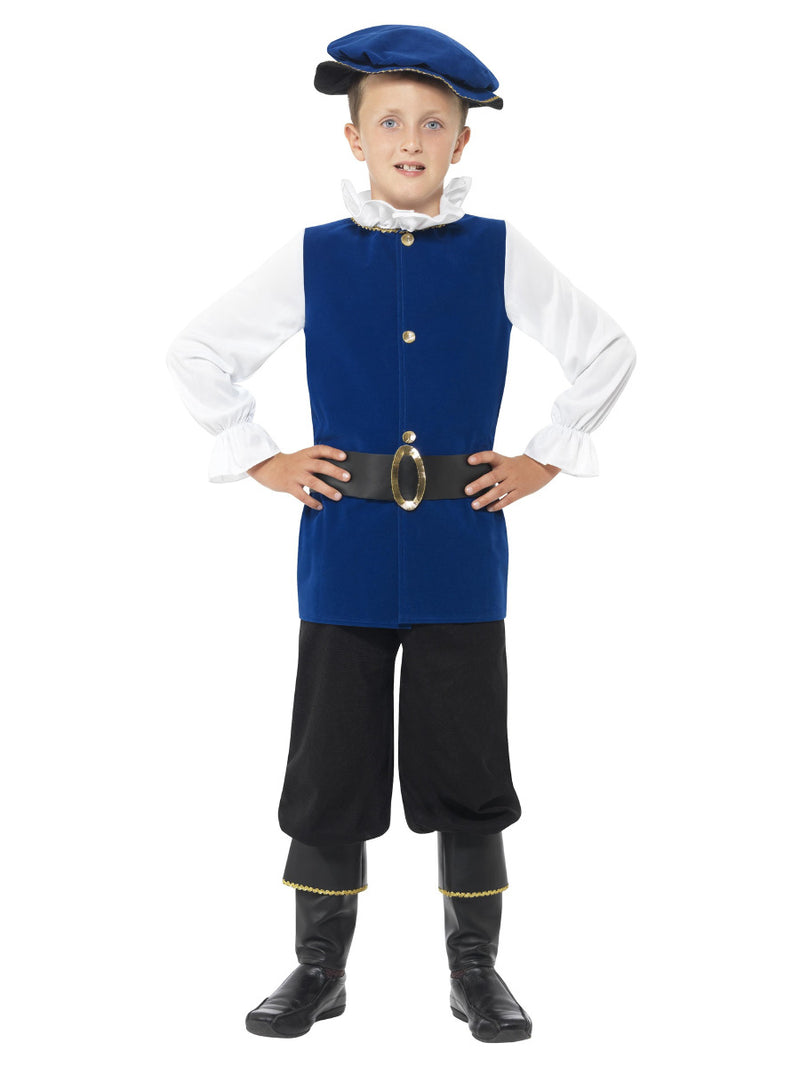 Tudor Boy Costume, Royal Blue - 5