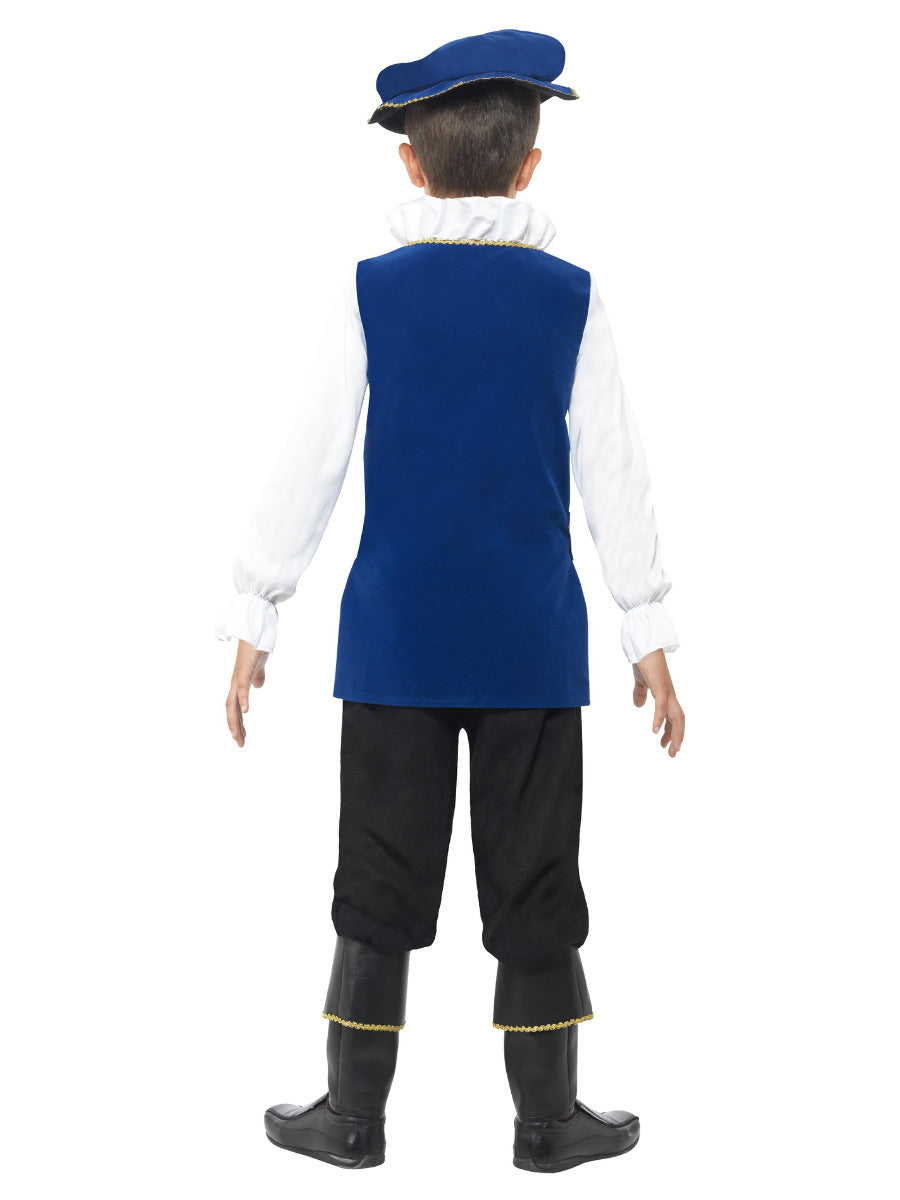 Tudor Boy Costume, Royal Blue - 3