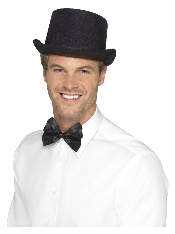 Top Hat, Satin Look, Black - 2
