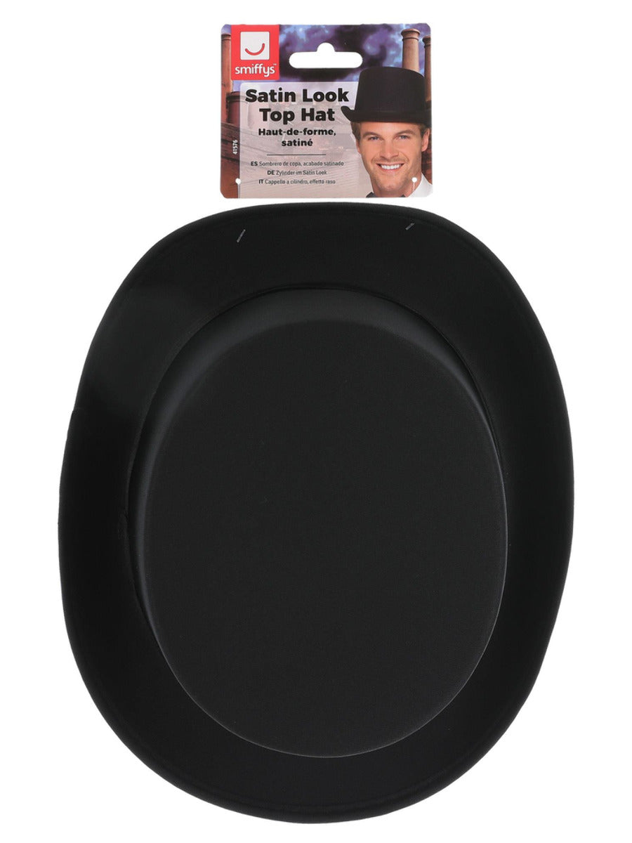 Top Hat, Satin Look, Black - 3