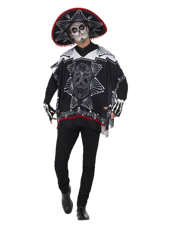 Day of the Dead Bandit Costume, Black & White - 2