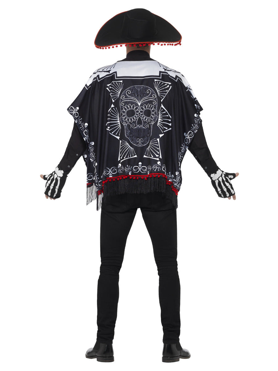 Day of the Dead Bandit Costume, Black & White - 3