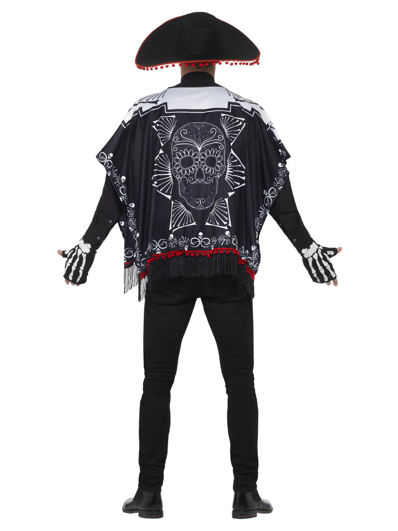 Day of the Dead Bandit Costume, Black & White - 3