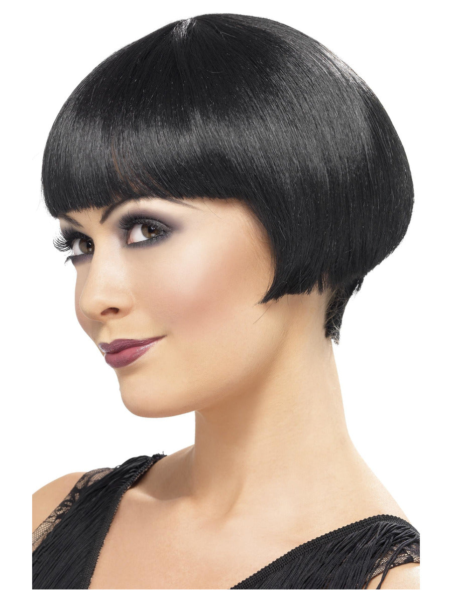 20s Flapper Bob Wig, Black - 3