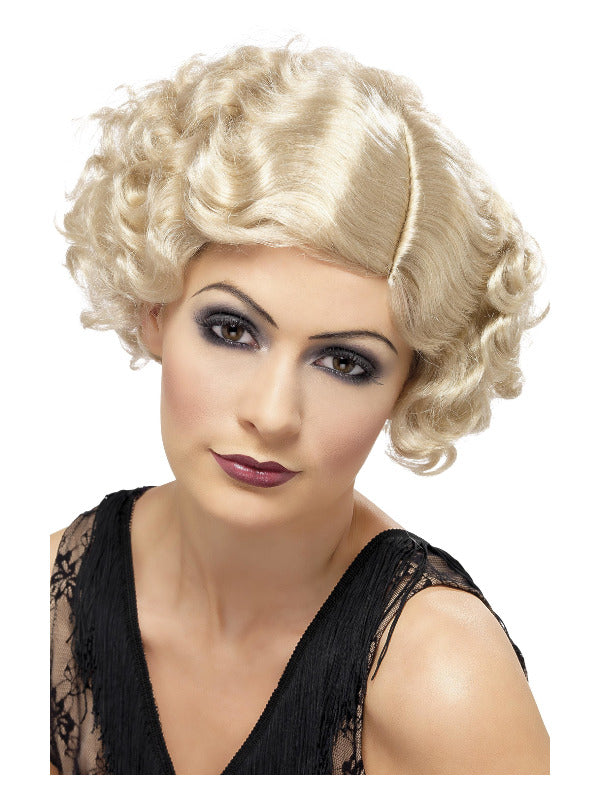 20s Flirty Flapper Wig, Blonde - 2