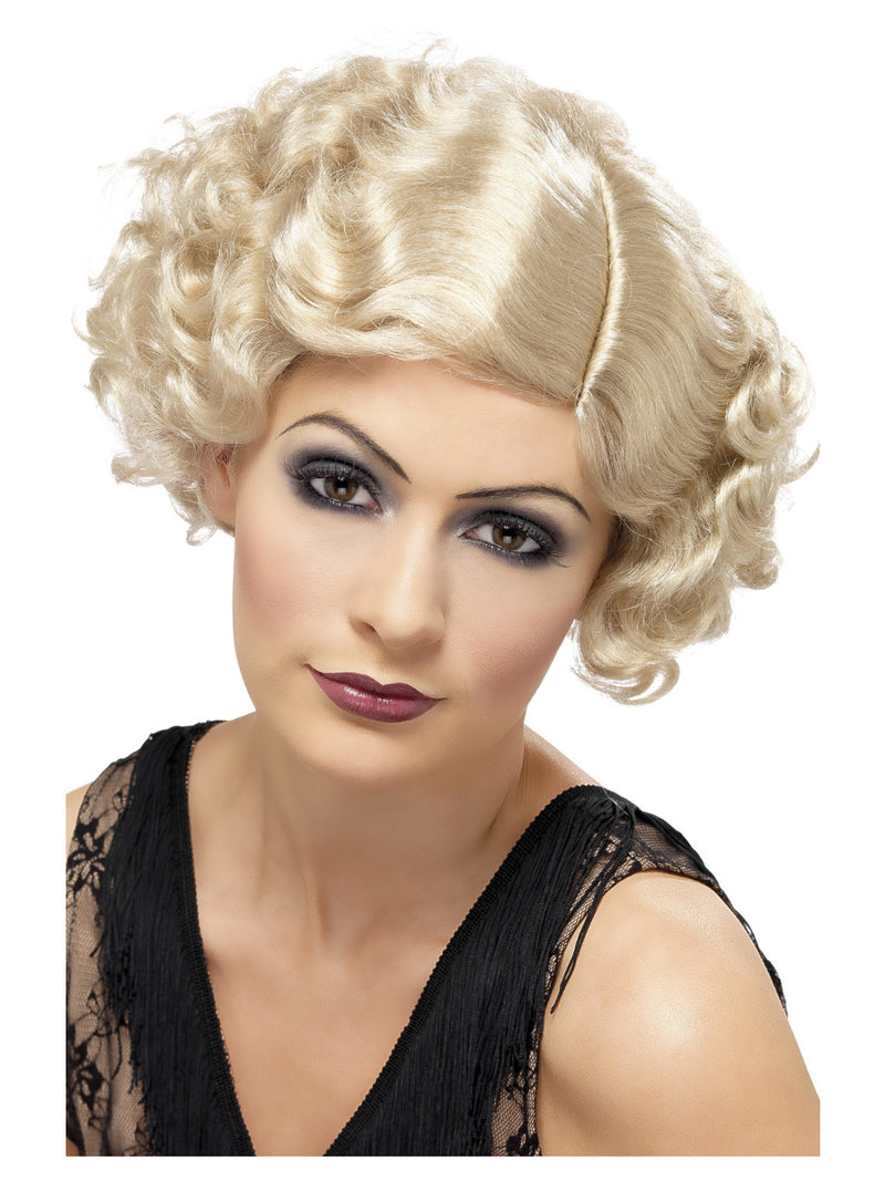20s Flirty Flapper Wig, Blonde - 1