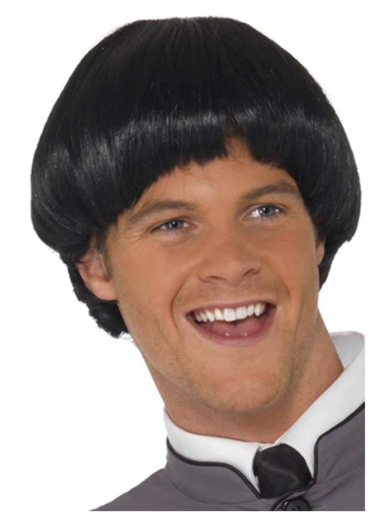 Swinging '60s Bowl Wig, Black - 1