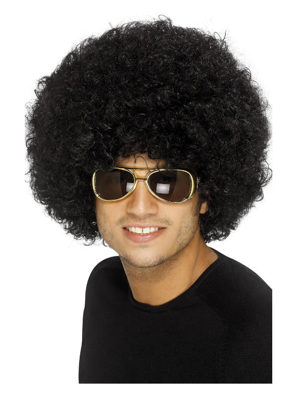 70s Funky Afro Wig, Black - 2