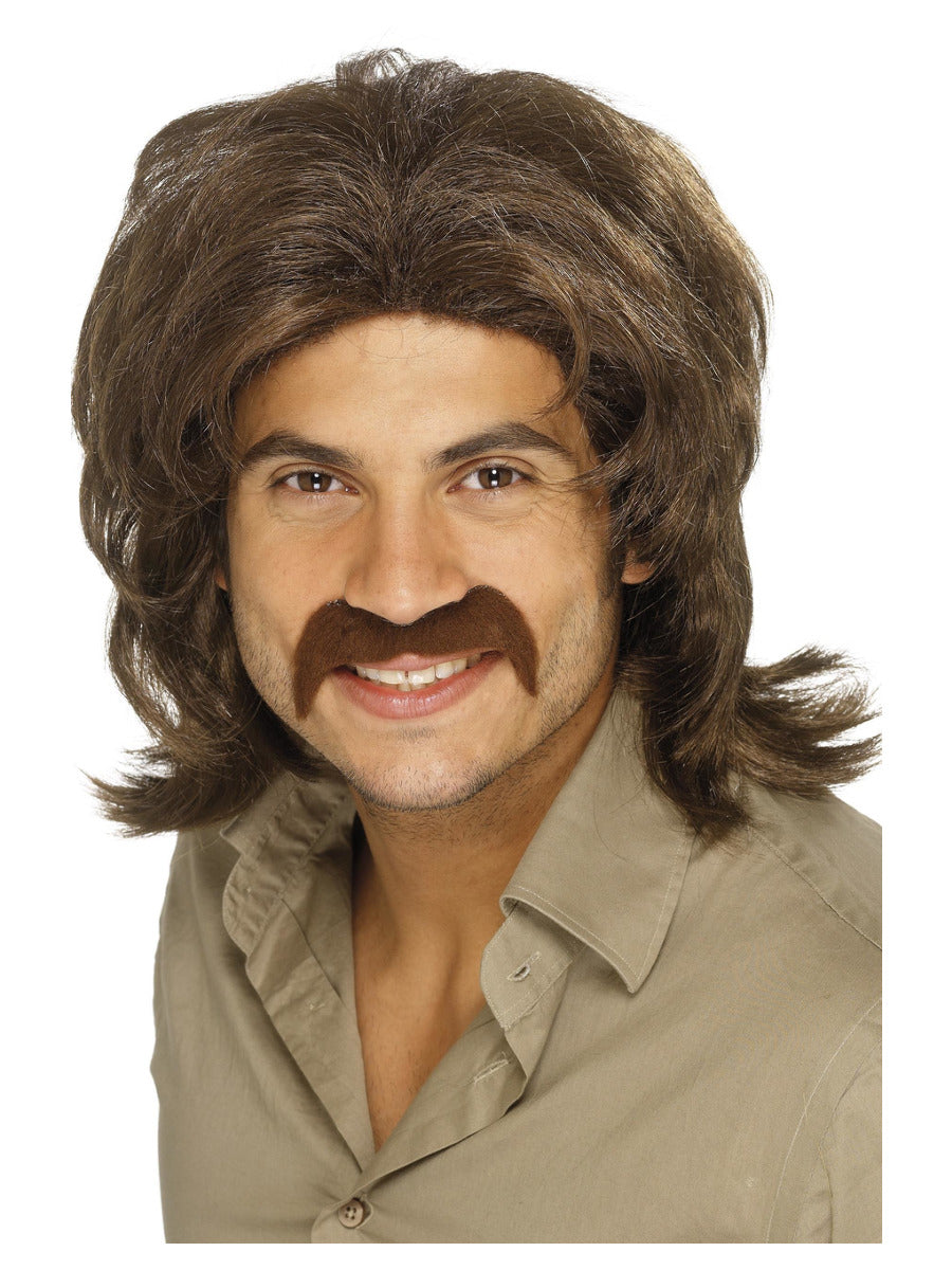 70s Retro Wig, Brown - 1