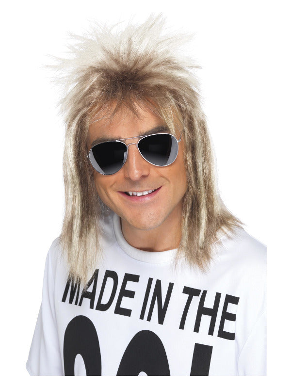 80s Mullet Wig, Blonde - 2