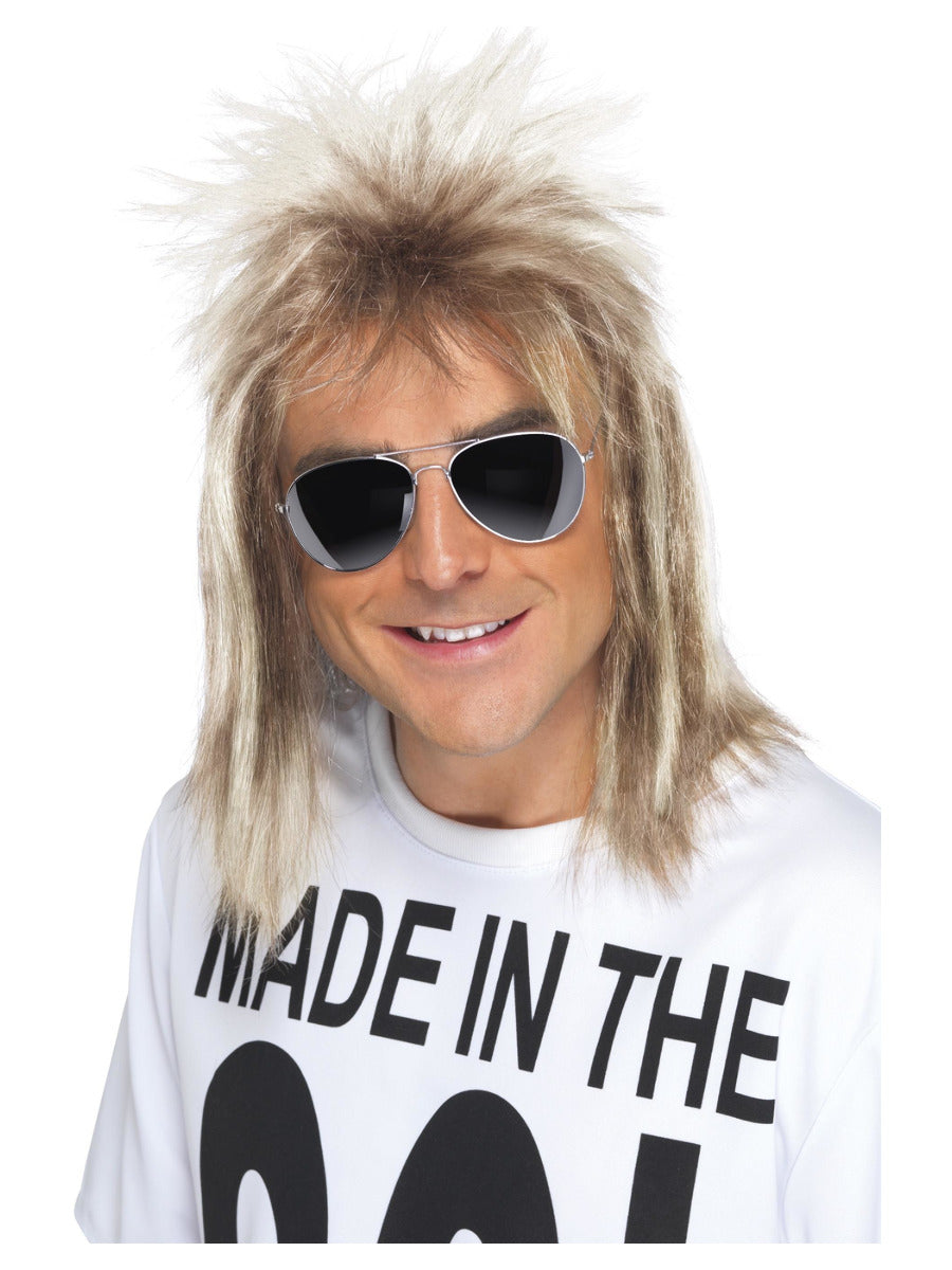 80s Mullet Wig, Blonde - 1