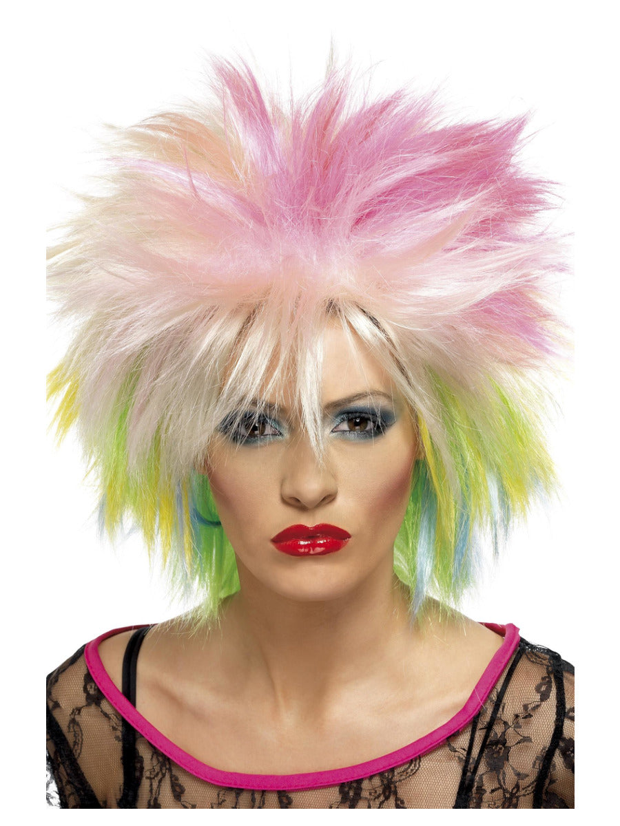 80s Attitude Wig, Multi-Coloured - 1