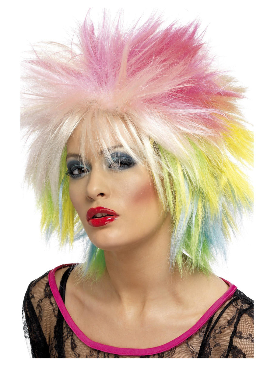 80s Attitude Wig, Multi-Coloured - 3