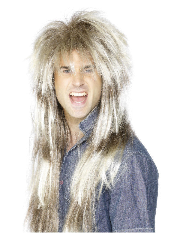 80s Mega Mullet Wig, Blonde & Brown - 2