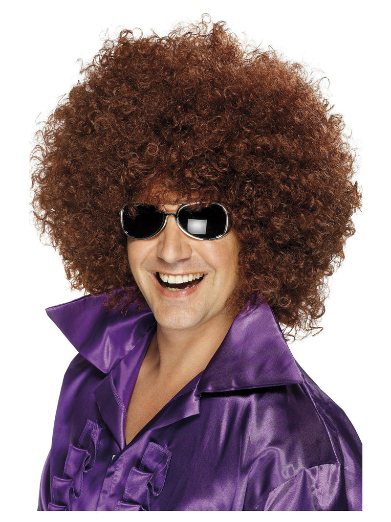 Afro Wig, Mega-Huge, Brown - 1