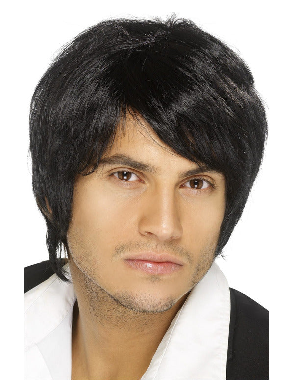 Boy Band Wig, Black - 2